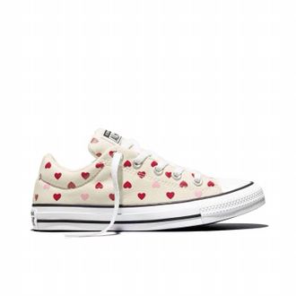Converse Womens Adult Street Ox Low Top Sneakers In Red Cream Heart