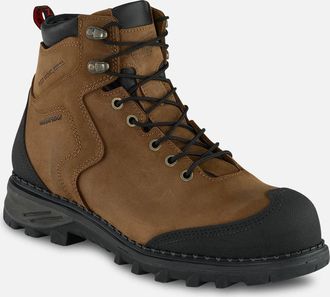 Red Wing Shoes Mens Burnside 6-Inch Waterproof Safety Toe Boots In Tan