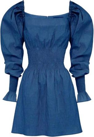 Anna Quan Blue Cotton Everly Dress Size S
