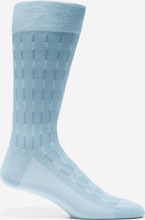 Cole Haan Mens Mod Stripe Dress Crew Socks - Blue