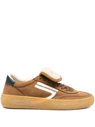 Puraai panelled sneakers - women - Artificial Fur/Artificial Suede/Rubber - 38 - Brown