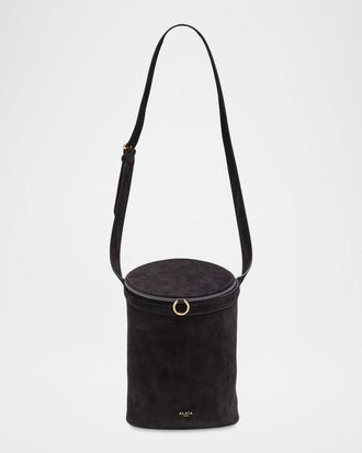 Alaia Medium La Canette Suede Shoulder Bag
