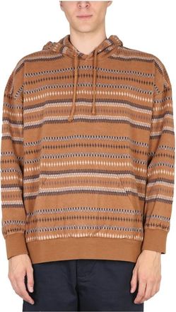 Universal Works Oversized Hoody Sweatshirt - Heren - Hoodies - Bruin - M - Katoen - Hoodies & sweatvesten