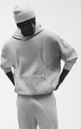 Alo | Make Waves Hoodie in Athletic Heather Grey Tonal, Size: 2XL MEN/3XL WOMEN
