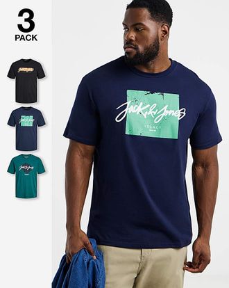 Jack & Jones Jack & Jones Tiley Logo T-Shirt 3 Pack