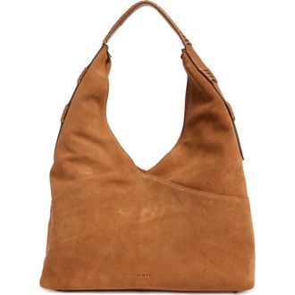 Aim&eacute;e Stardust Leather Hobo Bag in Chestnut Suede at Nordstrom Rack