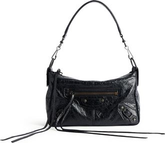 Balenciaga THE CITY MOTO MINI IN BLACK ARENA LAMBSKIN WITH BRASS FINISHINGS - Balenciaga - Woman