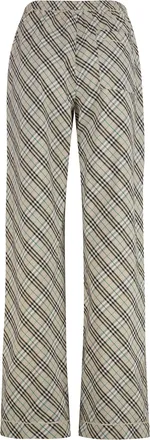 Burberry Womens Straight Cotton Trousers Grey