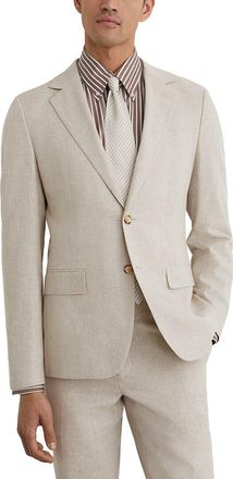 Reiss Cheltenham Check Blaze Linen-Blend Formal Jacket