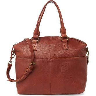 American Leather Co. Carrie Dome Satchel in Brandy Smooth at Nordstrom Rack