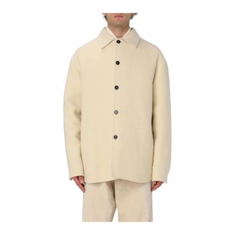 Jil Sander Heren, Jassen, Beige, Maat: L Wol