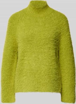 Luisa Cerano Luisa Cerano Strickpullover aus Woll-Mix mit Stehkragen in Neon Gruen, Größe 34