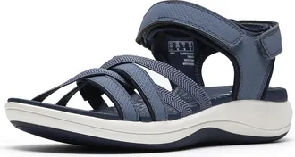 Clarks Mira Shore Womens Dress Sandals Navy Synthetic : 5.5 B - Medium