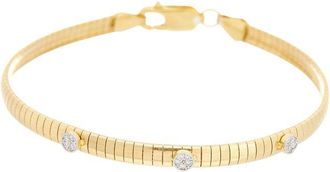 Meshmerise 18K Over Silver 0.08 Ct. Tw. Lab-Grown Diamond Bracelet