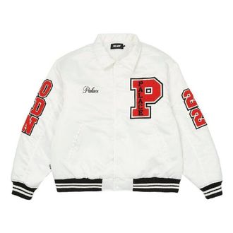 Palace FW22 SSatin Varsity Jacket White P23JK024