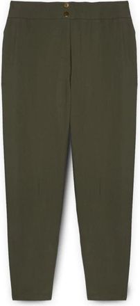 Fiorella Rubino Rechte broek - Dames - Straight fit broeken - Groen - XL - Leer - Broeken