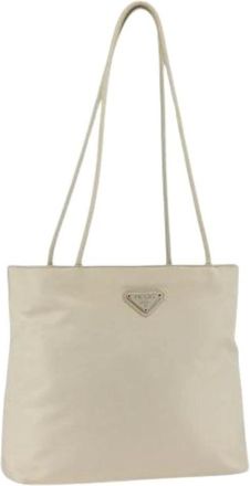 Prada Pre-owned Tote Bags, female, Beige, Size: ONE SIZE Pre-owned Vintage Tote Bag