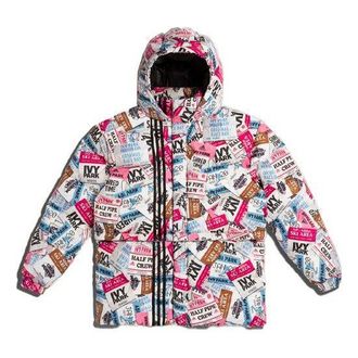 adidas originals x Ivy Park Letters Printed Sports Hooded Down Jacket Unisex Floral H18992