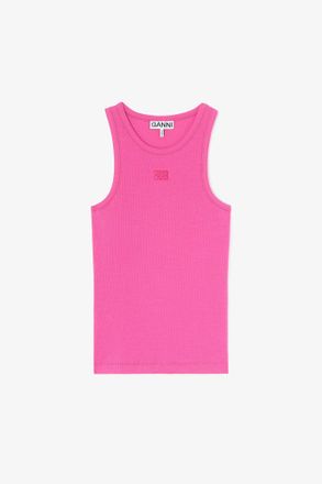 Ganni Pink Tank Top in - Size XS Organic Cotton