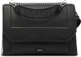Lancel Ninon Flap Tas Zwart Leer - Dames - Handtassen - Zwart - ONE Size - Leer - Tassen