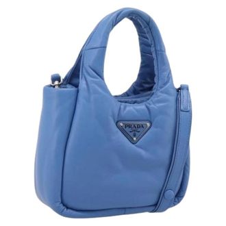Prada Pre-owned Vintage Hand Bag - Dames - Pre-owned - Blauw - Maat: ONE Size Leer