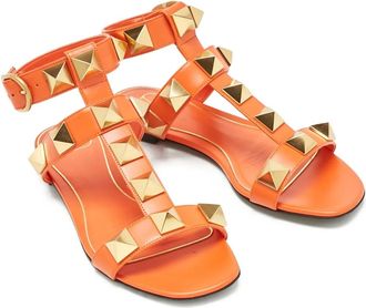 Valentino Garavani Sandali Roman Stud in pelle - Arancione