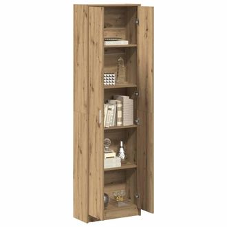 Berkfield Home Wardrobe Artisan Oak 55x25x189 cm Engineered Wood in Brown | Size: 55 x 25 x 189 cm