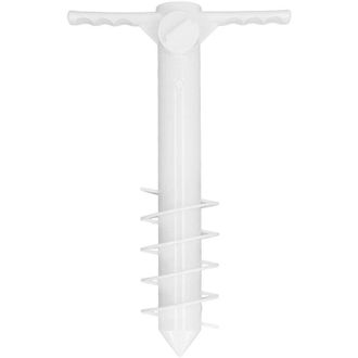 Elle Anclaje De Arena Para Sombrilla De Playa, Soporte Multifuncional Seguro Para Sombrilla Con Base Resistente Para Exteriores Y Tornillo De Anclaje Al Su