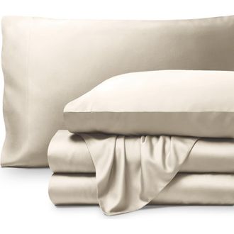 Bare Home Cooling Rayon Sheet Set - Split Head King in Sand at Nordstrom