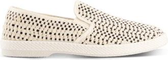 Rivieras Shoes Woven Slip-On Loafer in Ecru And Black at Nordstrom, Size 36