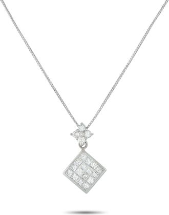 Luxury Bazaar Platinum 1.21 ct Diamond Necklace MF22-110425
