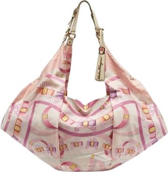 Ferragamo Pre-owned Shoulder Bags, female, Pink, Size: ONE SIZE Pre-owned Shoulder Bag
