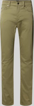HUGO BOSS Slim Fit Hose aus Baumwoll-Mix Modell DELAWARE in Oliv, Gr&ouml;&szlig;e 32/32