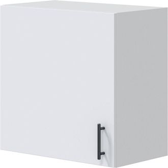 Dmora Mobile pensile 1 anta Thyra, Armadietto sospeso, Mobiletto a muro, Armadio ausiliario multifunzione, 60x34 h59 cm, Bianco - Dmora