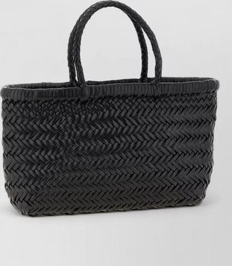 Dragon Diffusion flat gora mini tote bag woven handles