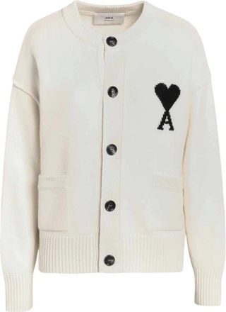 Ami Truien & Vesten, Dames, Beige, M, Ami Paris Sweaters