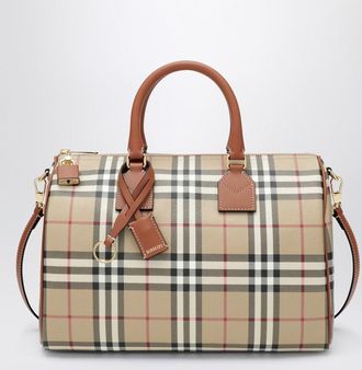 Burberry Medium Bowling Bag With Check Pattern