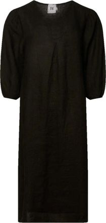 Tiffany & Co. Ella Linnen Jurk Zwart - Dames - Casual kleedjes - Zwart - Xs/S - Linnen - Kleedjes