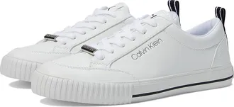 Calvin Klein Lumiee Womens Shoes White Stripe : 10 M, Leather/Rubber