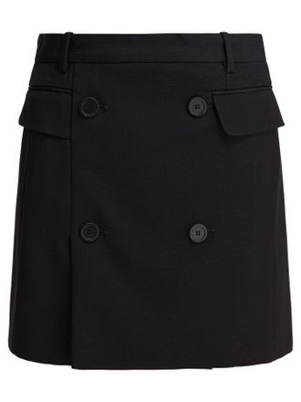 Balenciaga Womens Black Wool Skirt viscose - Size EU 36 (Womens)