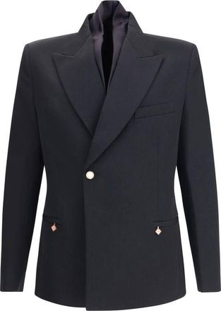 Casablanca Mens Double Breasted Black Blazer