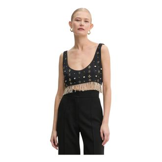Forte_Forte Dames, Tops, Zwart, Maat: L Leer