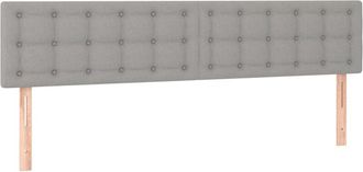 vidaXL Cabecero Con Led De Tela Gris Claro 160x5x78/88 Cm Vidaxl