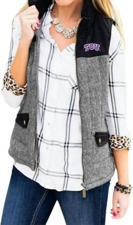 Gameday Couture Tcu Prep For It Vest In Grey