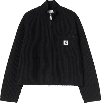 Carhartt Work in Progress W Detroit Half-Zip Ribbed Knit Sweater