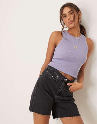 Calvin Klein Jeans Bermuda di jeans lavaggio nero