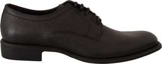 Dolce & Gabbana Black Leather Lace Up Mens Formal Derby Mens Shoes