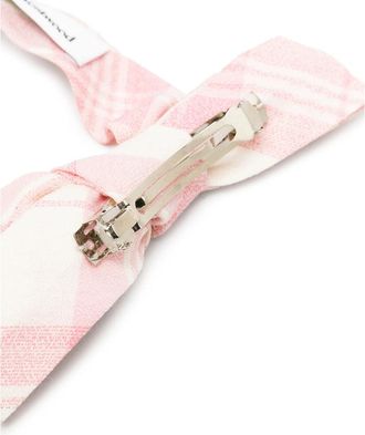 Vivienne Westwood Tartan Recycled Polyester Hair Bow - Pink