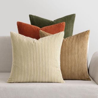 OEM Funda De Coj&iacute;n De Pana, Funda De Coj&iacute;n Suave, Coj&iacute;n Decorativo Para Sof&aacute;, Funda De Coj&iacute;n Decorativa Cuadrada, Fundas De Coj&iacute;n A Rayas Para Sala De Est