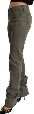Ermanno Scervino Womens Low Waist Skinny Cotton Jeans Gray Elastane